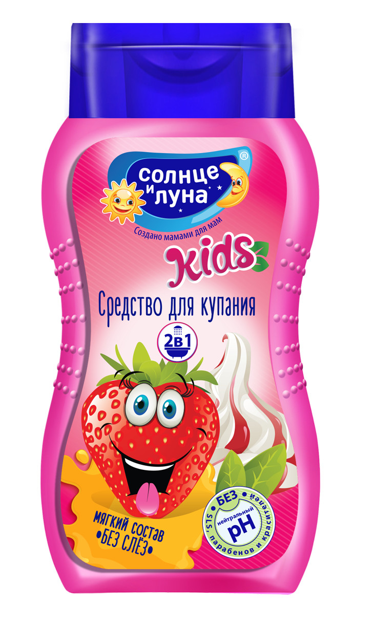 

Средство для купания Солнце и Луна Клубника со сливками 200 мл