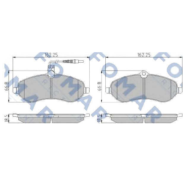 

Тормозные колодки FOMAR-FRICTION передние 931081