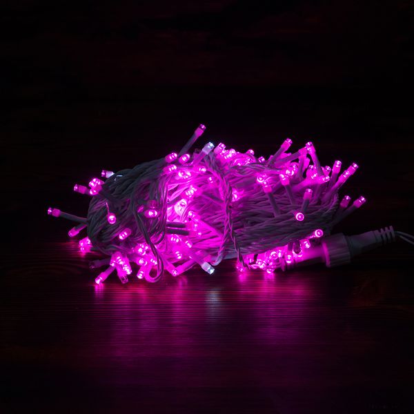 Световая гирлянда новогодняя LED 15269 50 м розовый