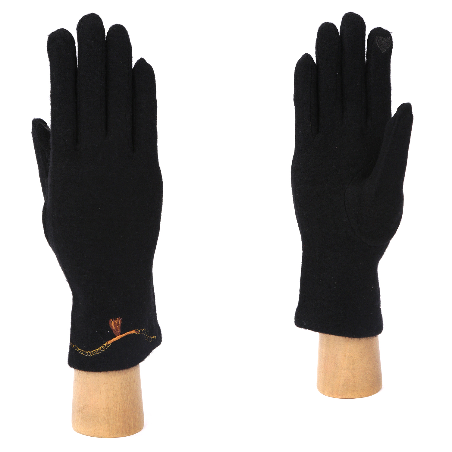 Перчатки женские FABRETTI JIF9-1, черные