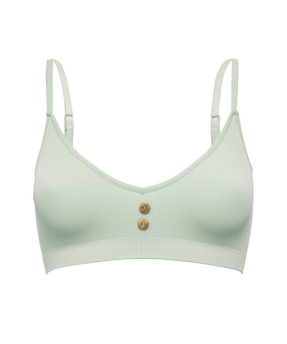

Эко-бюстгальтер в мелкий рубчик Eco-wear S-M мятный