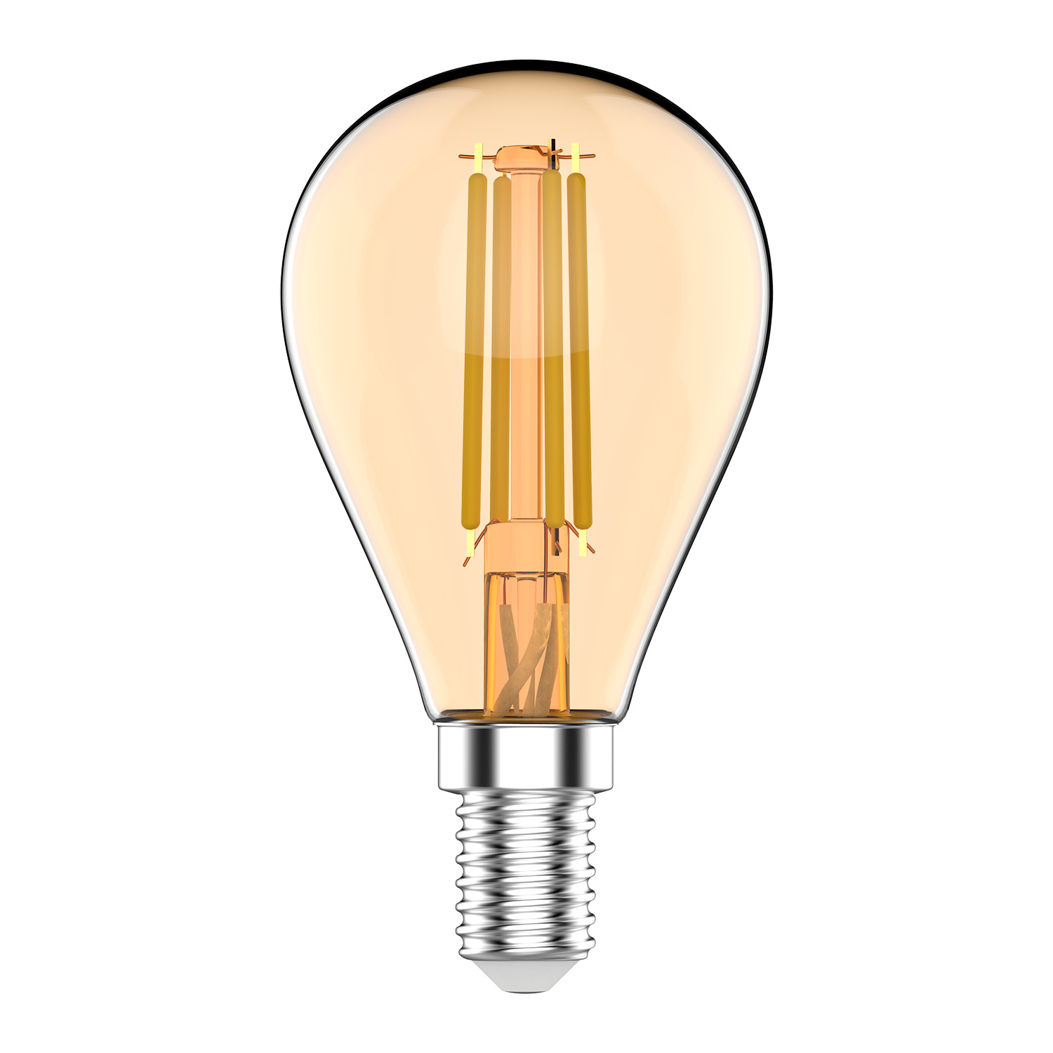 

Лампа светодиодная Gauss Basic Filament Е14 3,8 Вт 2400 К шар золотая