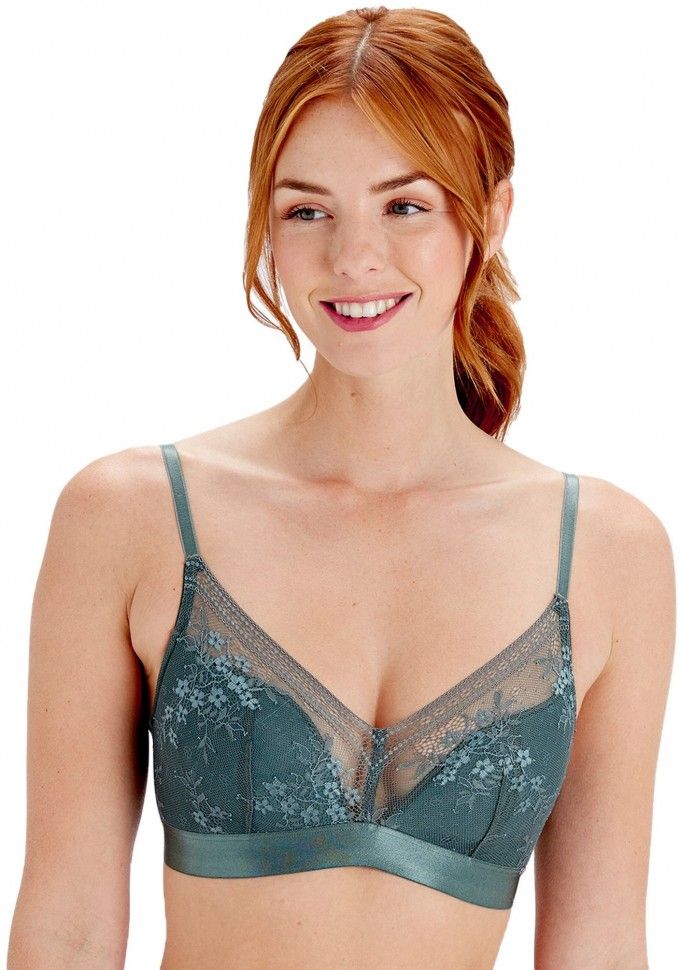 

Бюстгальтер с мягкой чашкой Botanical Lace 34B изумрудный