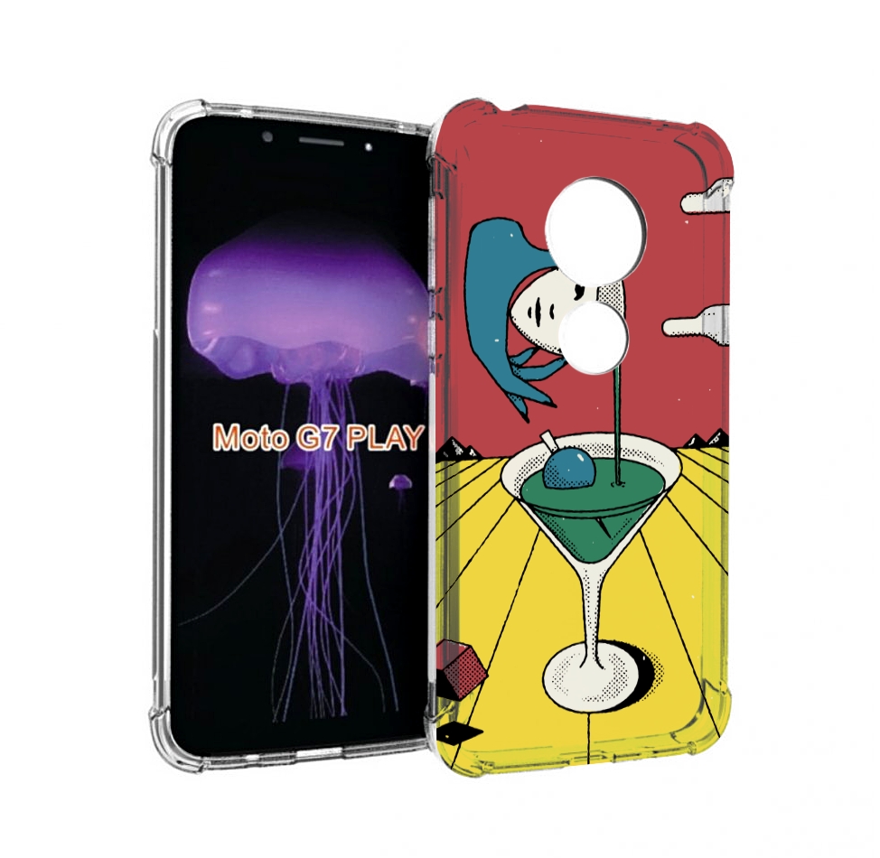 

Чехол MyPads необычный напиток для Motorola Moto G7 Play, Прозрачный, Tocco