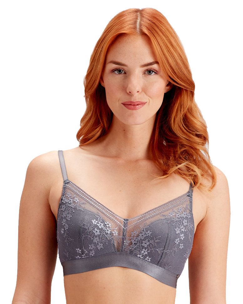 

Бюстгальтер с мягкой чашкой Botanical Lace 38C серый