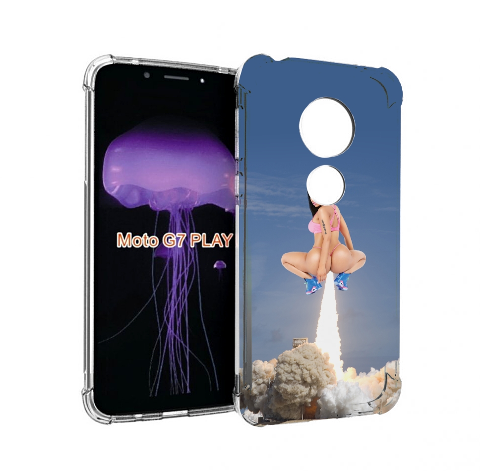 

Чехол MyPads ники-минаж-ракета детский для Motorola Moto G7 Play, Прозрачный, Tocco