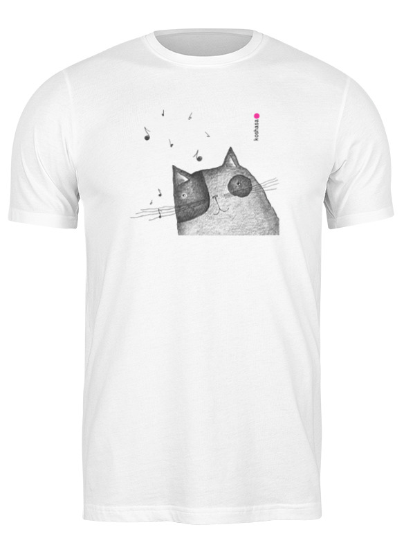 

Футболка женская Printio Music cat белая XL, Белый, Music cat