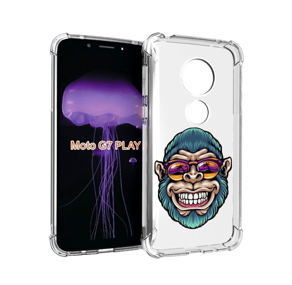 

Чехол MyPads обезьяна улыбается для Motorola Moto G7 Play, Прозрачный, Tocco