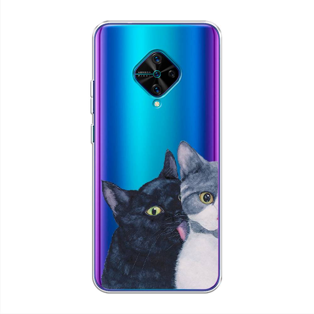 

Чехол Awog на Vivo V17/Y9s "Кошачья любовь", Разноцветный, 261550-1