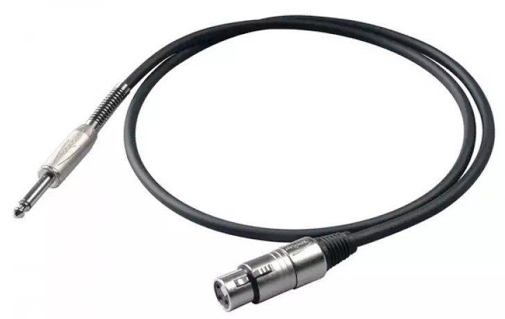 Микрофонный кабель Proel BULK200LU6 6.3мм Jack <->XLR мама, 6м