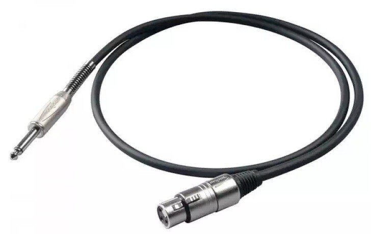 фото Микрофонный кабель proel bulk200lu6 6.3мм jack <->xlr мама, 6м