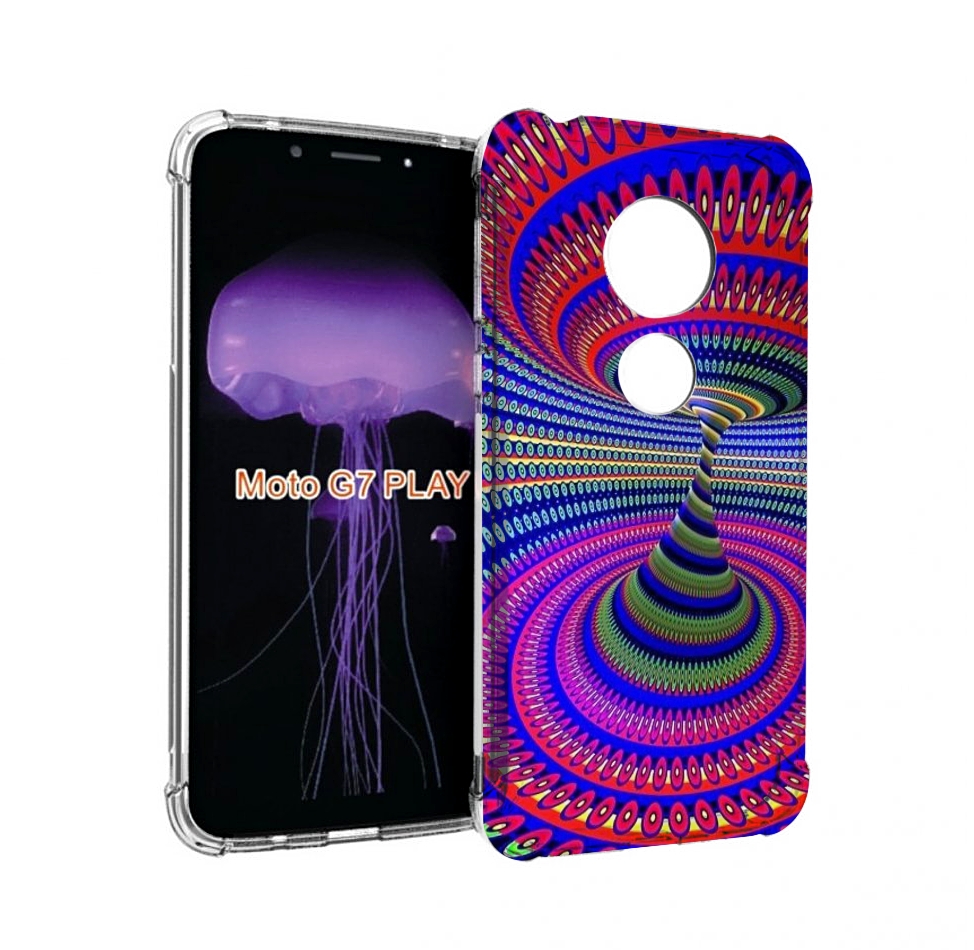 

Чехол MyPads оптическая иллюзия для Motorola Moto G7 Play, Прозрачный, Tocco