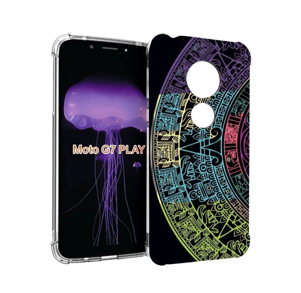 

Чехол MyPads орнамент полукруга для Motorola Moto G7 Play, Прозрачный, Tocco