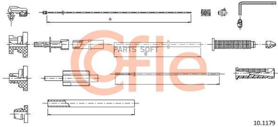 

Трос Газа Комплект Citroen C5 00- Cofle арт. 92101179
