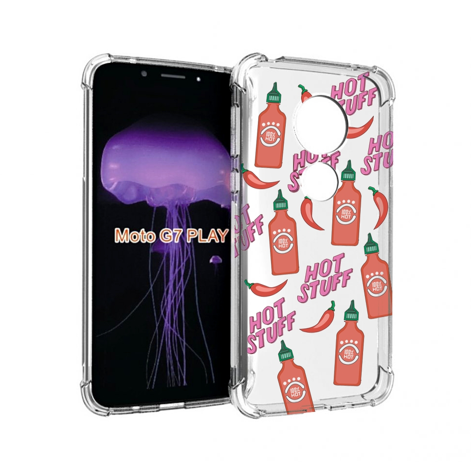 

Чехол MyPads острые-перчики для Motorola Moto G7 Play, Прозрачный, Tocco