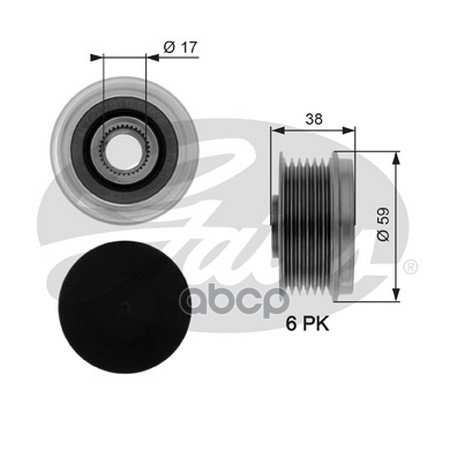 GATES Обгонный шкив генератора GATES OAP7039