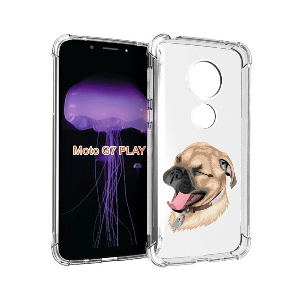 

Чехол MyPads очень-довольная-собака для Motorola Moto G7 Play, Прозрачный, Tocco