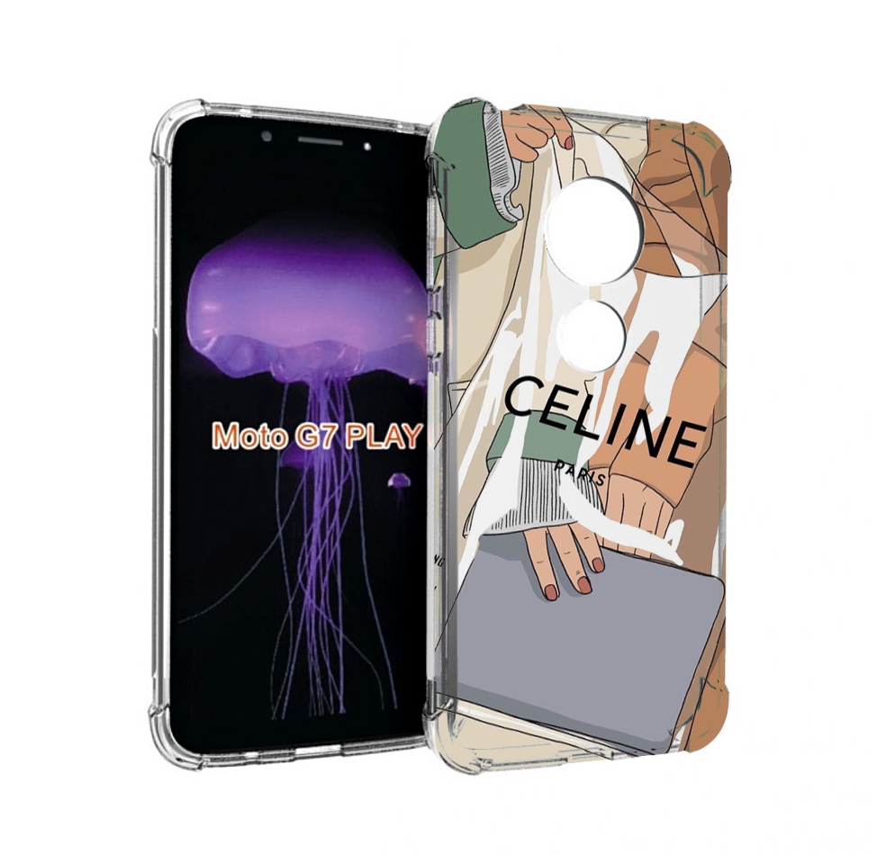 

Чехол MyPads пакет-келин-париж женский для Motorola Moto G7 Play, Прозрачный, Tocco