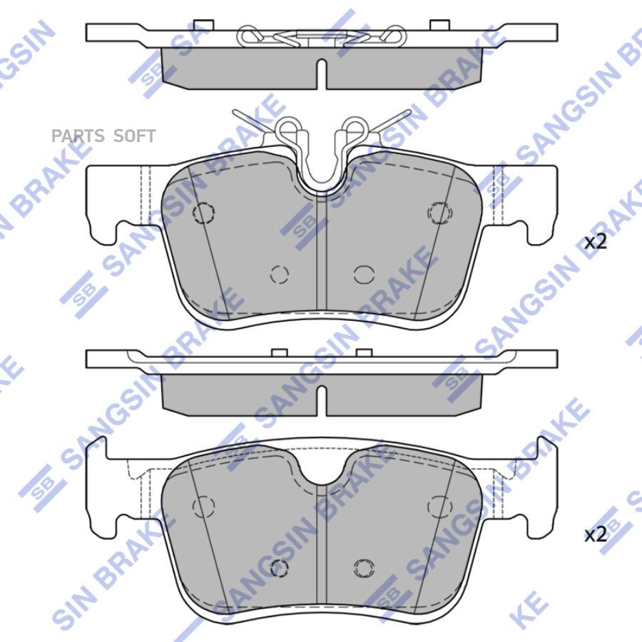 

Колодки тормозные VOLVO S60 19- задн. SANGSIN BRAKE SP1938 SP1938