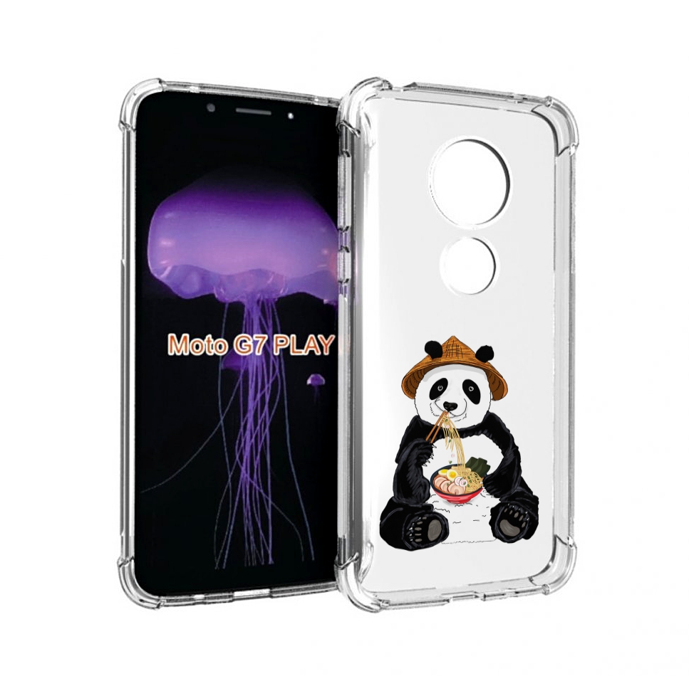 

Чехол MyPads панда-любит-лапшу для Motorola Moto G7 Play, Прозрачный, Tocco