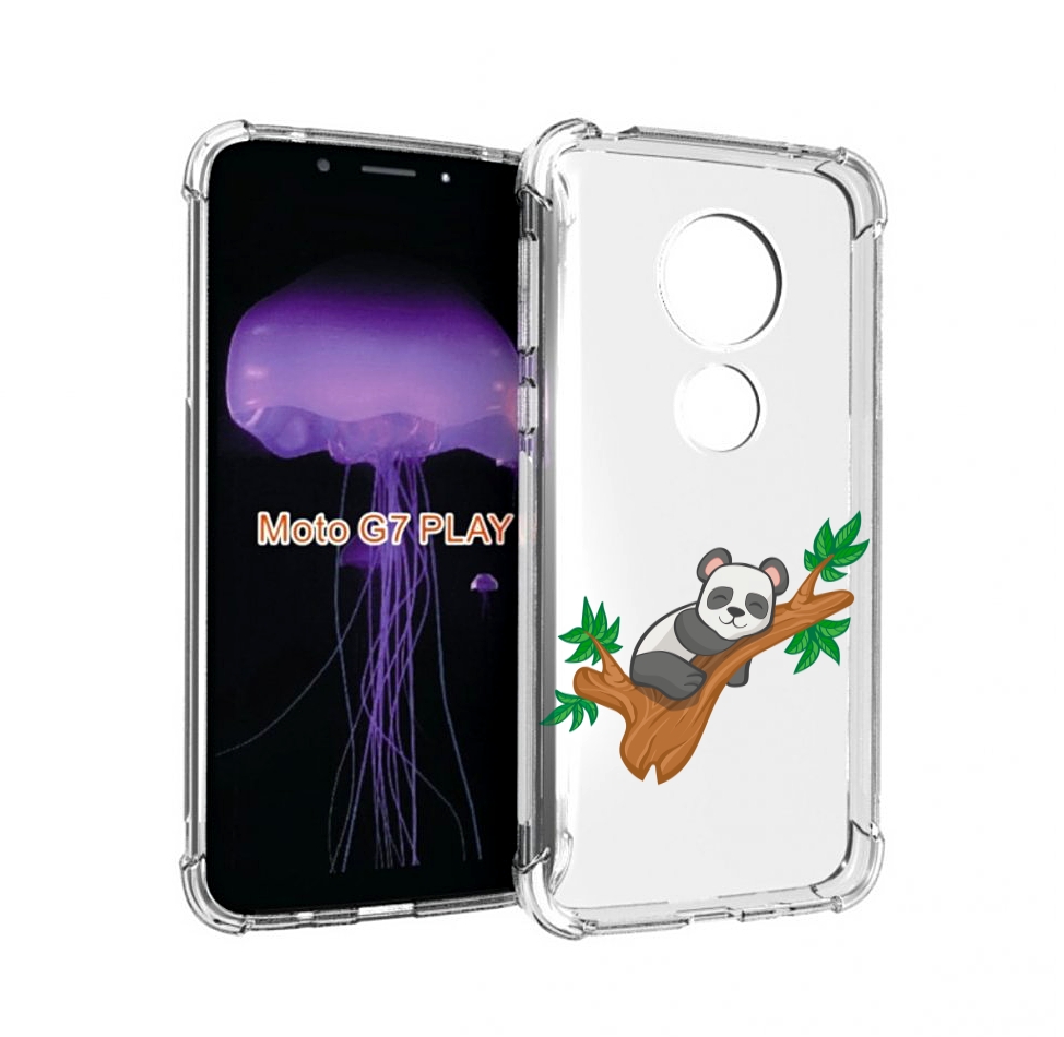 Чехол MyPads панда-на-деревце для Motorola Moto G7 Play
