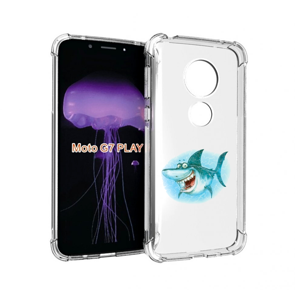 

Чехол MyPads веселая акула для Motorola Moto G7 Play, Прозрачный, Tocco