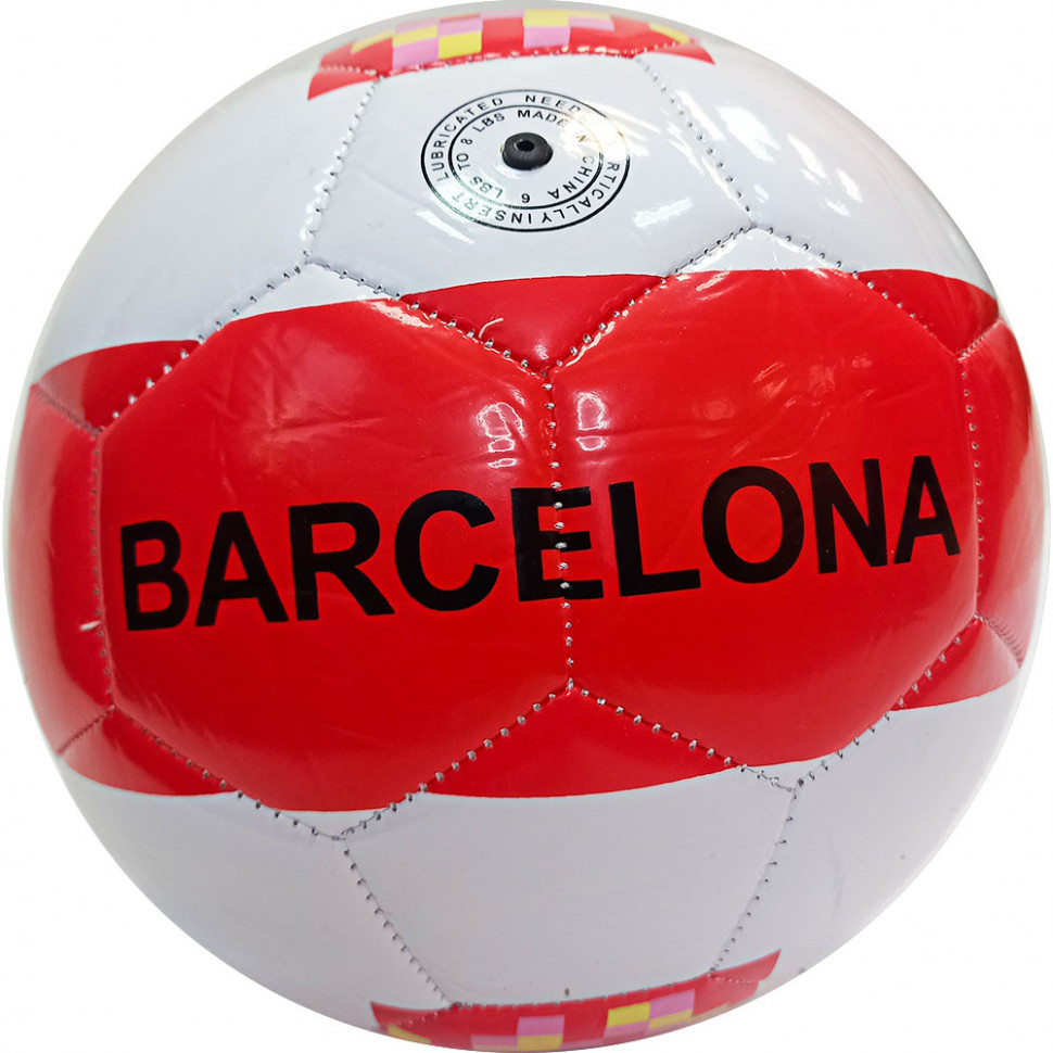 Футбольный мяч Sportex Barcelon размер 5 белый/красный