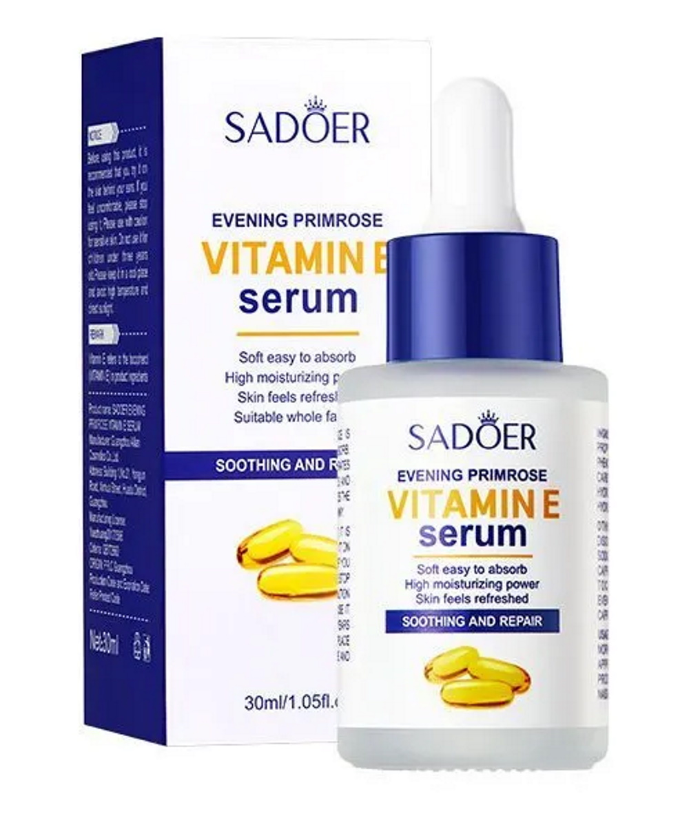 Увлажняющая сыворотка для лица Sadoer с примулой вечерней и витамином Е 30 мл