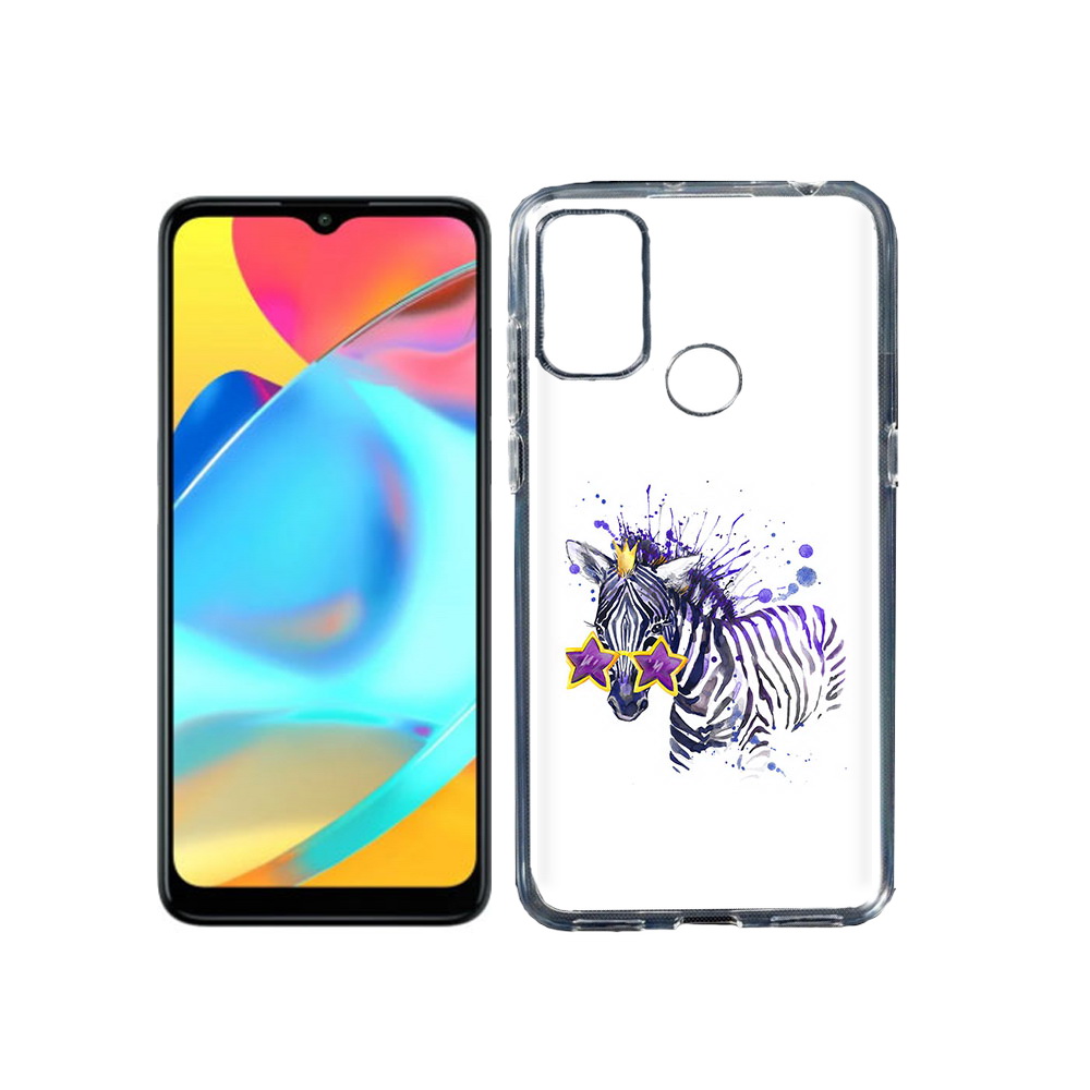 

Чехол MyPads Tocco для Alcatel 3L 6056H (2021) акварельная зебра (PT160724.669.215), Прозрачный, Tocco