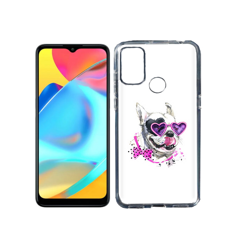 

Чехол MyPads Tocco для Alcatel 3L 6056H (2021) акварельный пёс (PT160724.669.218), Прозрачный, Tocco