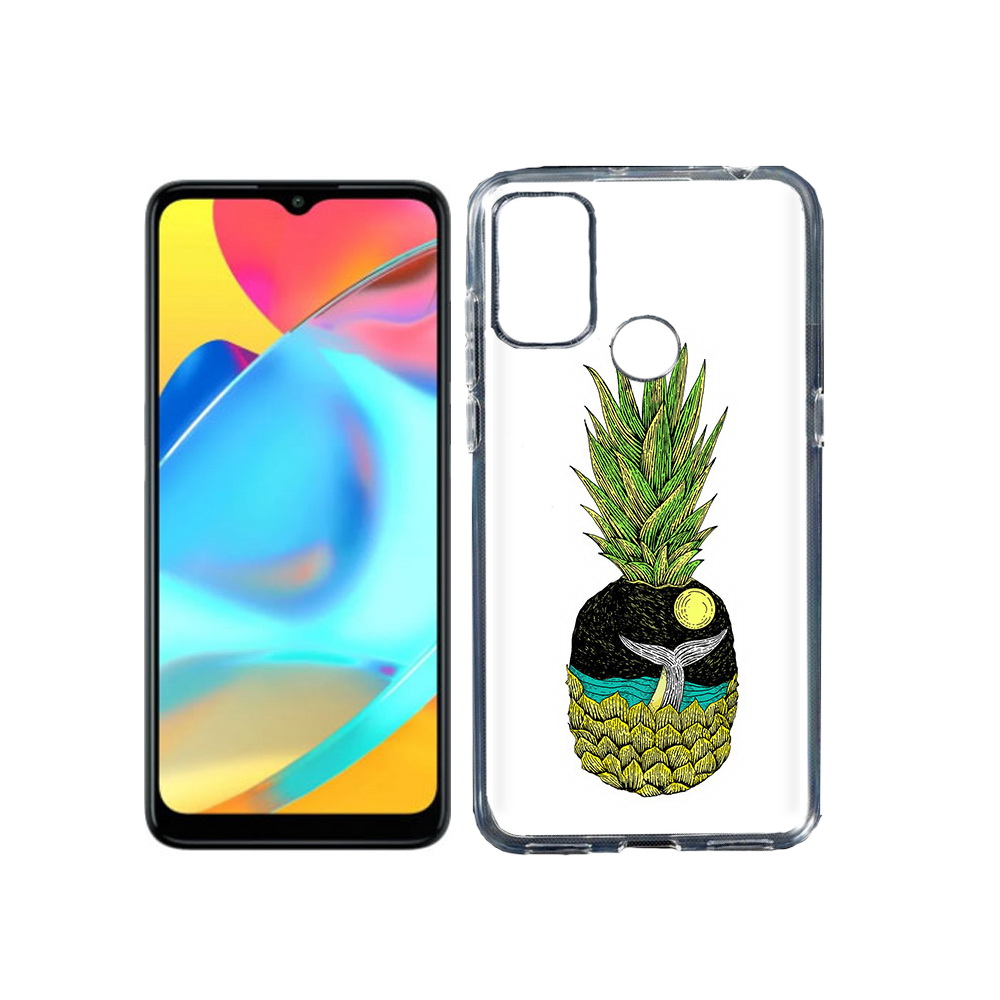

Чехол MyPads Tocco для Alcatel 3L 6056H (2021) ананас с китом (PT160724.669.220), Прозрачный, Tocco