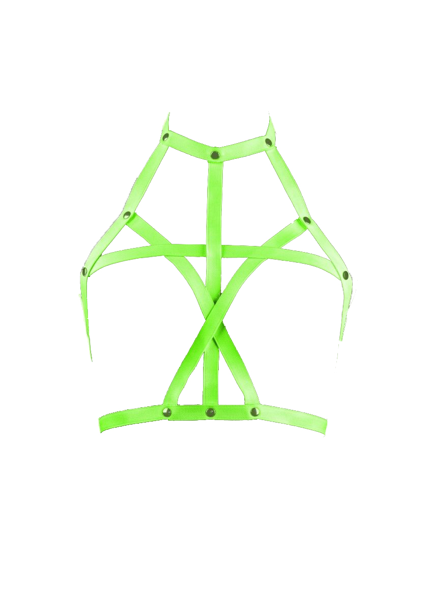 

Портупея Bra Harness с неоновым эффектом - размер, Зеленый