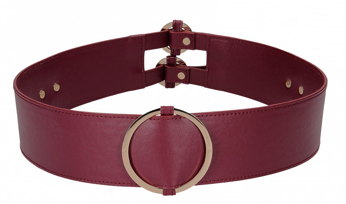 

Бордовый ремень Halo Waist Belt - размер L-XL, Красный;золотистый