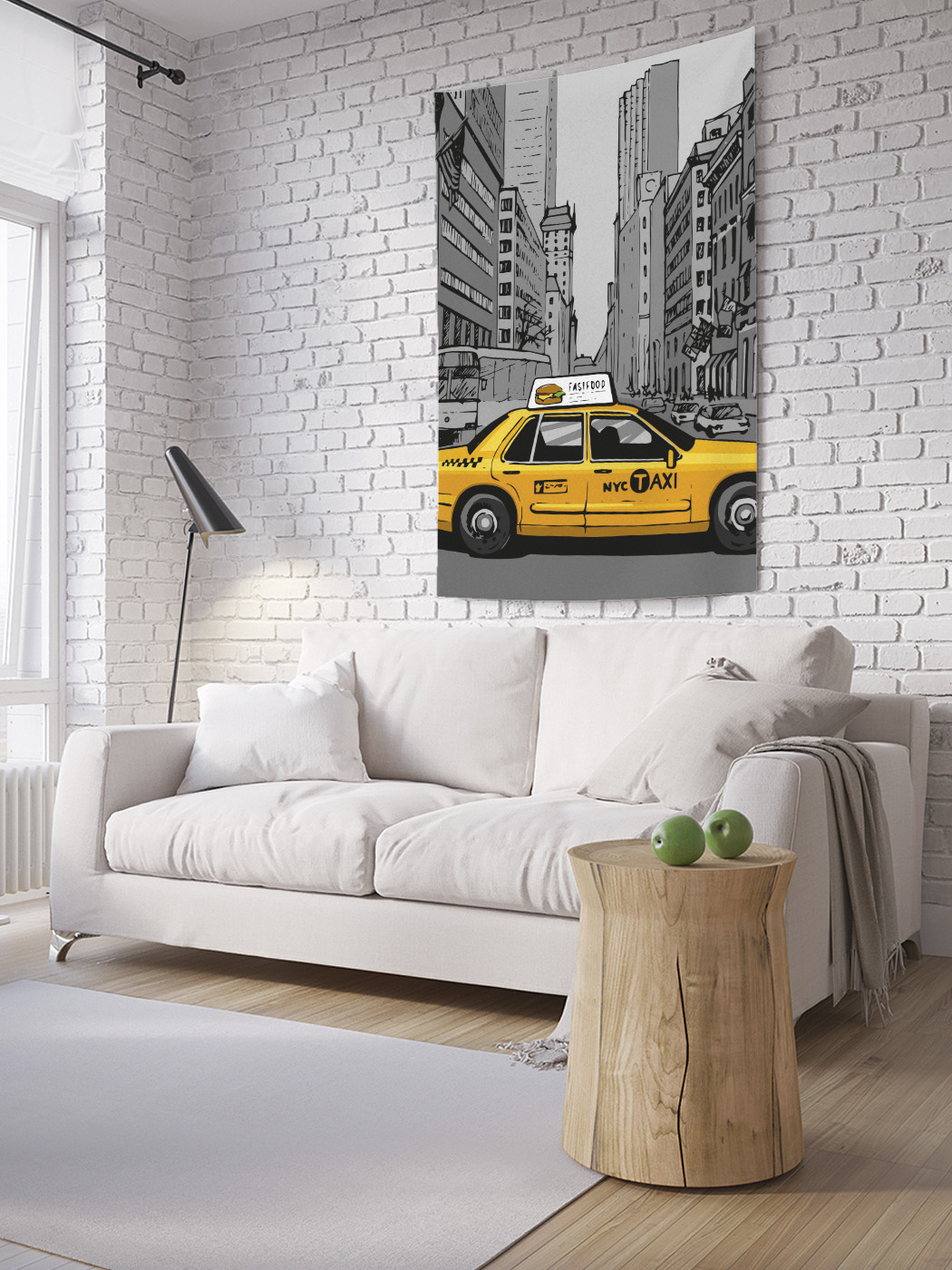 

Вертикальное фотопанно на стену JoyArty Яркие такси мегаполиса 100x150 см, Яркие такси мегаполиса