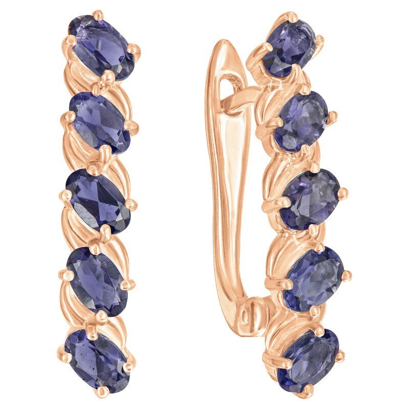 

Серьги из серебра с иолитом LAZURIT-ONLINE 8546RG, 8546RG