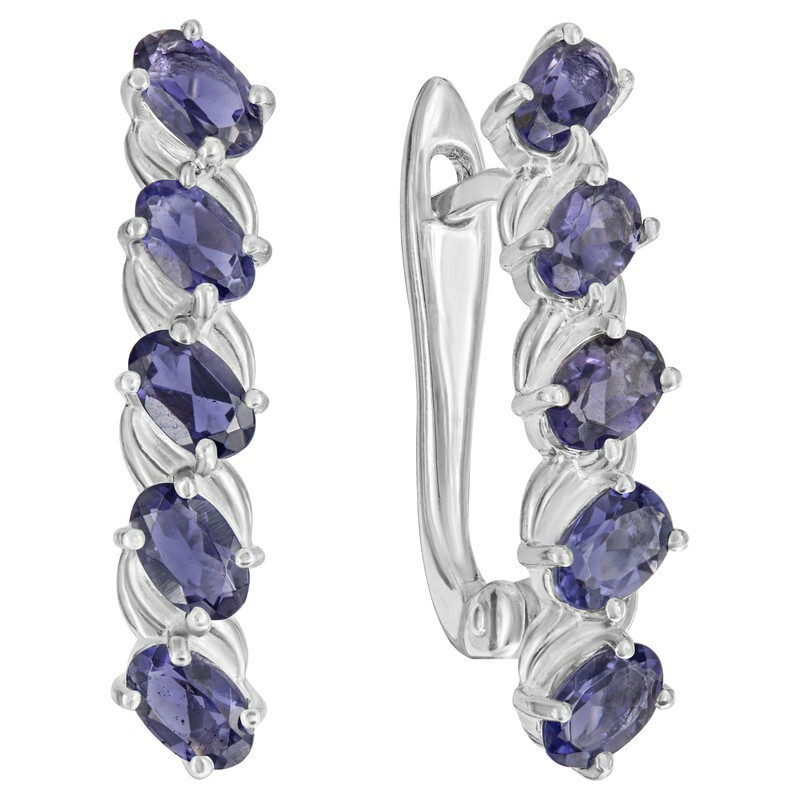 

Серьги из серебра с иолитом LAZURIT-ONLINE 8546WR, 8546WR