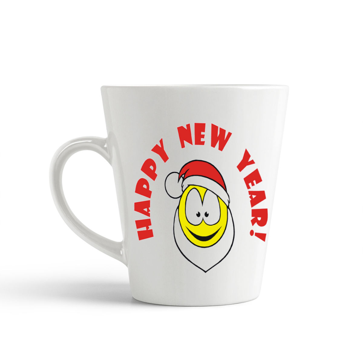 

Конусная кружка CoolPodarok Happy new year! санта