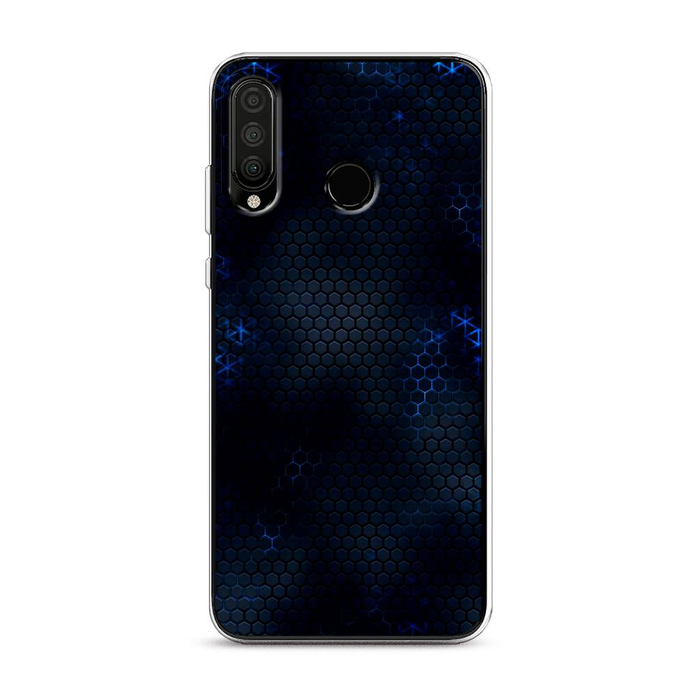 

Чехол Awog "Фон соты синие" для Huawei P30 Lite, 67950-3