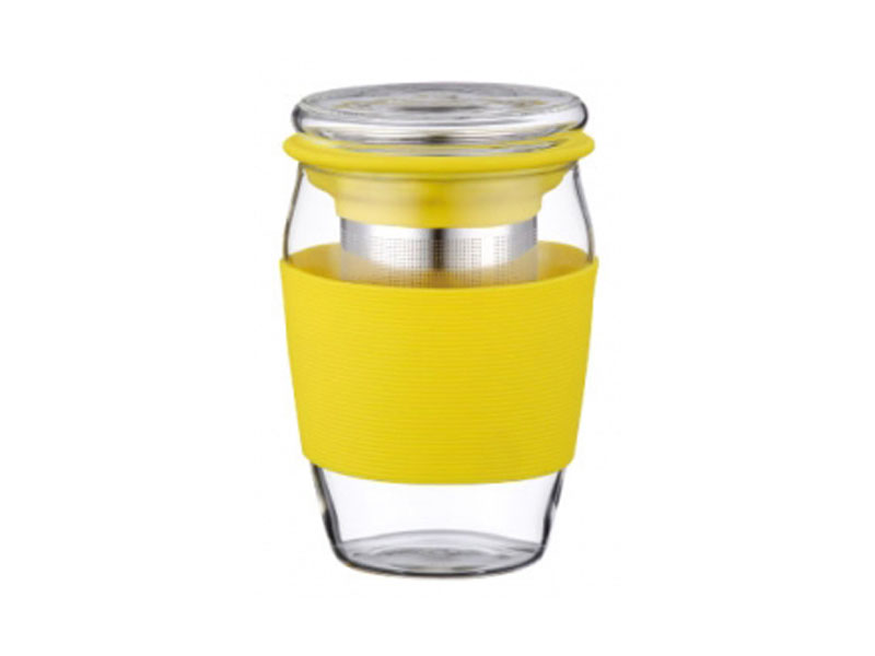 фото Заварочный стакан с крышкой 0,5л peterhof ph-10038 желтый