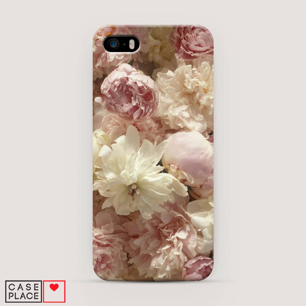 

Пластиковый чехол "Пионы светлые" на Apple iPhone 5, 10320-6