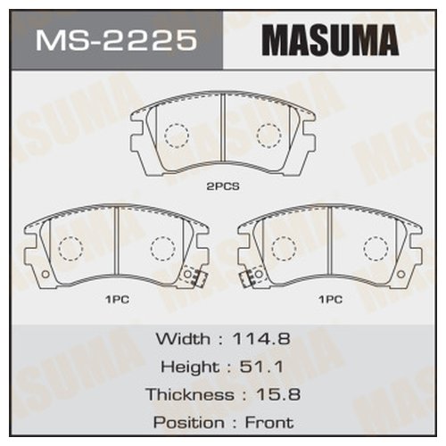 

Комплект тормозных колодок Masuma MS2225