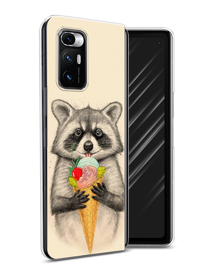 

Чехол Awog на Xiaomi Mi Mix Fold "Енот с мороженым", Разноцветный, 314250-10