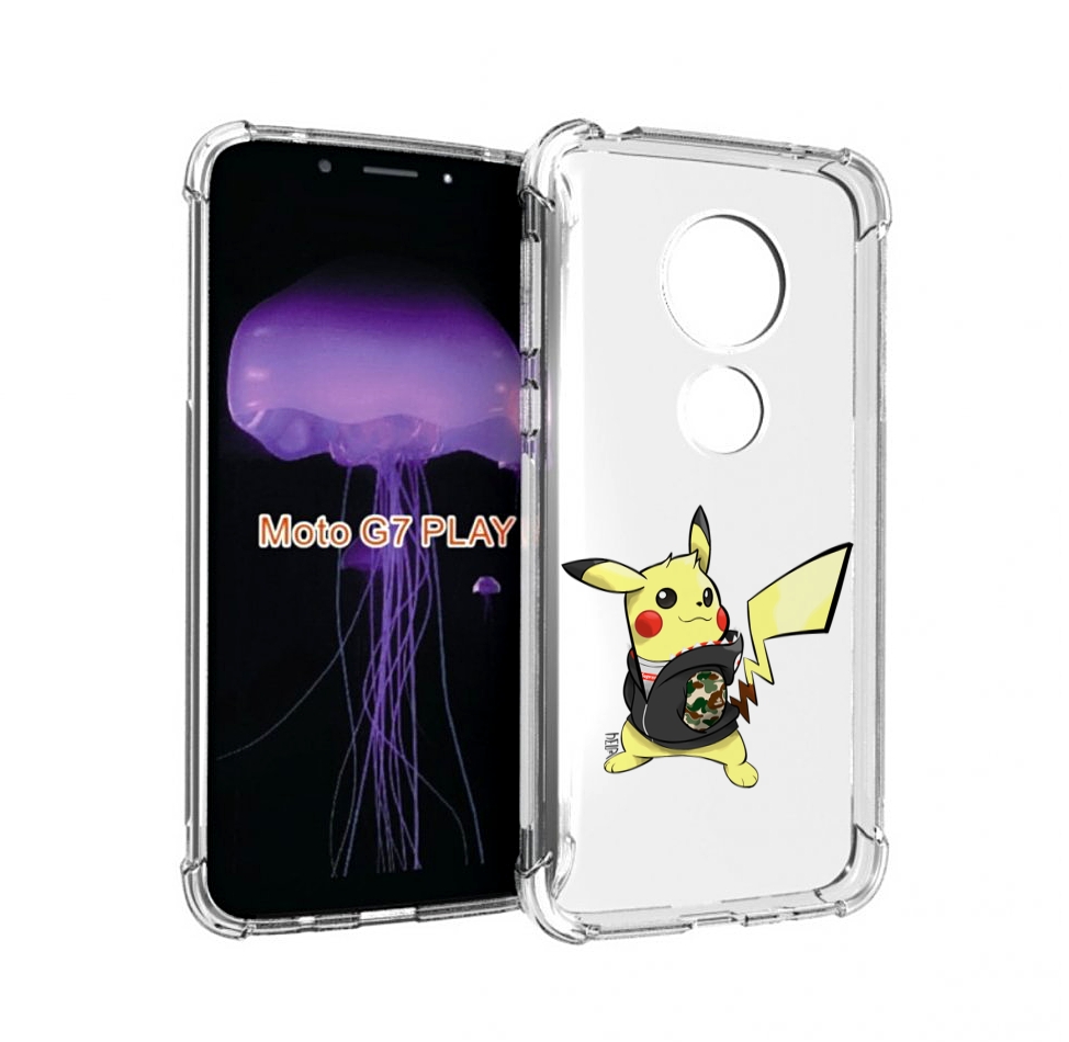 

Чехол MyPads пикачу для Motorola Moto G7 Play, Прозрачный, Tocco