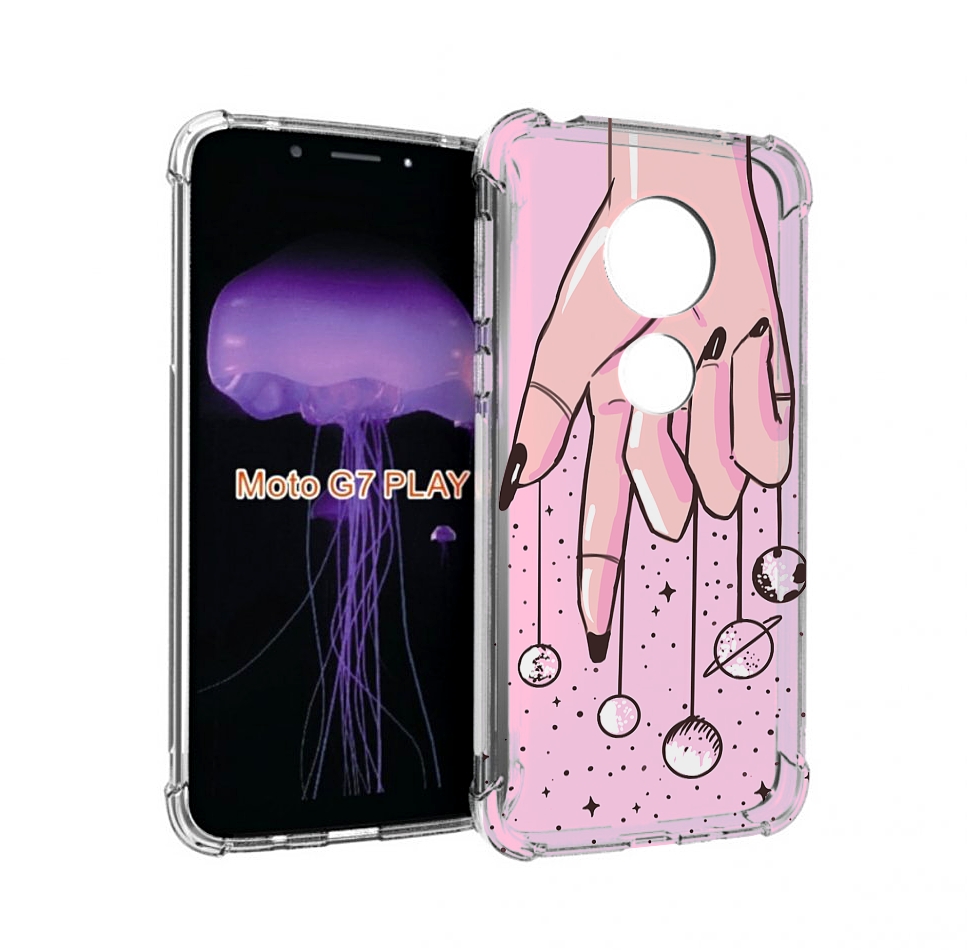 

Чехол MyPads планеты-на-пальцах для Motorola Moto G7 Play, Прозрачный, Tocco