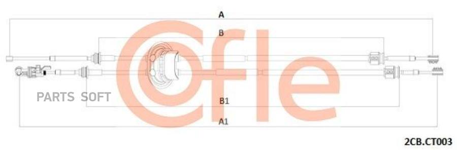 

Трос Кпп Citroen C4 04- Peugeot 307 04- Cofle арт. 922CBCT003