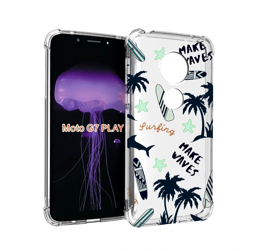 

Чехол MyPads пляжная-тематика для Motorola Moto G7 Play, Прозрачный, Tocco
