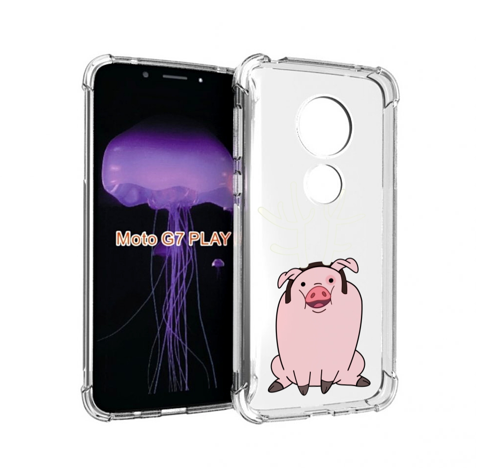 

Чехол MyPads поросенок-с-рогами для Motorola Moto G7 Play, Прозрачный, Tocco