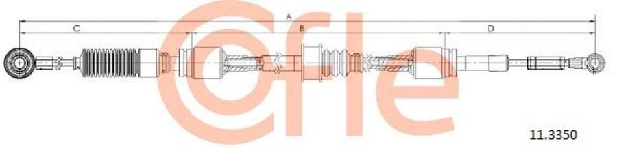 

Трос Кпп Mb: Vito/Viano(639) 1155/820 Mm Cofle арт. 92113350