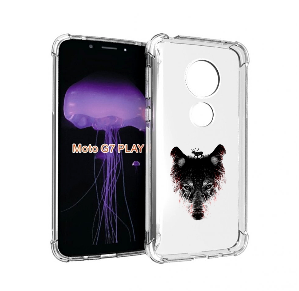 

Чехол MyPads волк в траве для Motorola Moto G7 Play, Прозрачный, Tocco