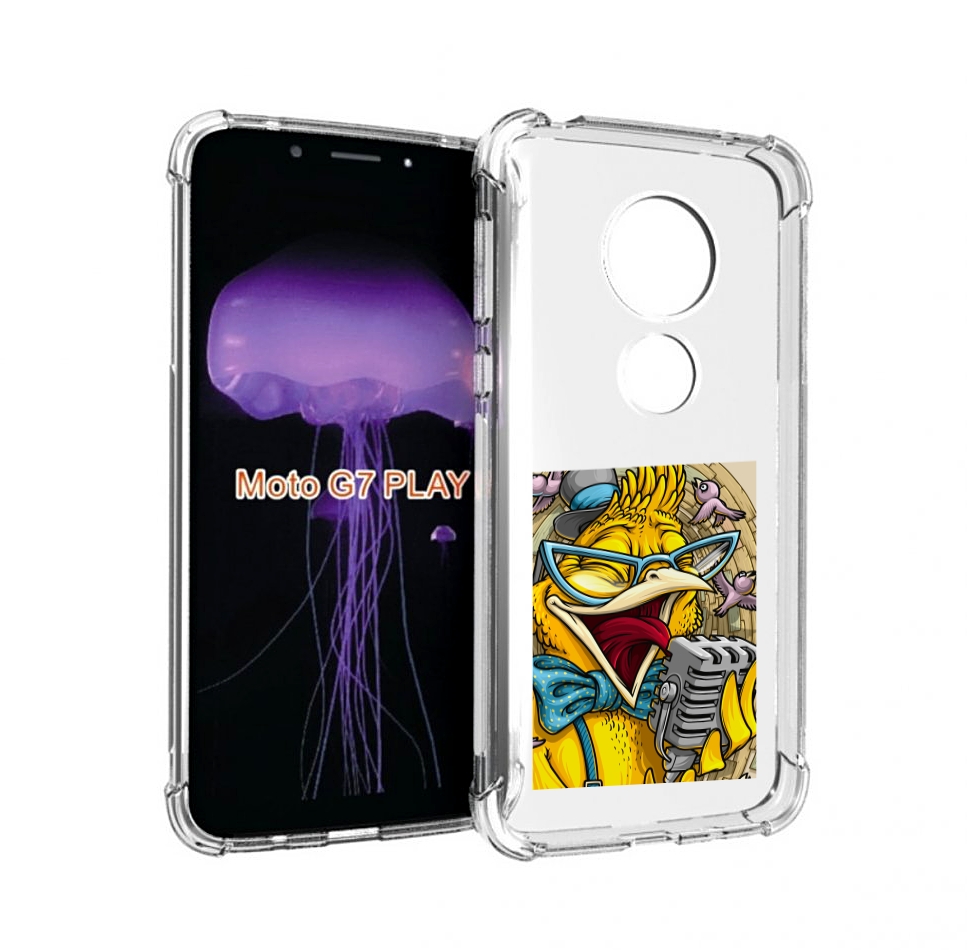 

Чехол MyPads поющая птичка для Motorola Moto G7 Play, Прозрачный, Tocco